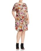 Marina Rinaldi Dallas Floral Print Drawstring Dress