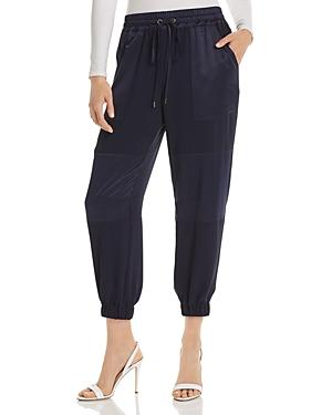 Ramy Brook Alston Satin Patchwork Jogger Pants