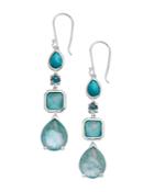 Ippolita Sterling Silver Rock Candy Mixed Blue Gemstone Drop Earrings