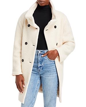 Harris Wharf London Boucle Funnel Collar Mid Coat