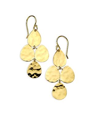 Ippolita 18k Yellow Gold Classico Crinkle Dangle Drop Earrings