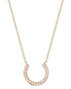 Dana Rebecca Designs 14k Rose Gold Horseshoe Pendant Necklace With Diamonds, 16