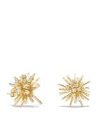 David Yurman Supernova Stud Earrings With Diamonds In 18k Gold