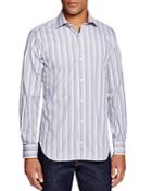 Tailorbyrd Multistripe Classic Fit Button Down Shirt