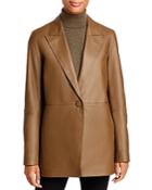 Lafayette 148 New York Steele Leather Blazer