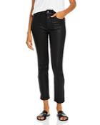 Paige Hoxton Coated Ankle Skinny Jeans In Black Croc