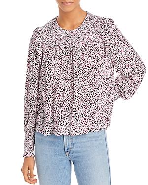 Aqua Smocked Animal-print Top - 100% Exclusive