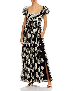 Rebecca Taylor Ribbon Lace Maxi Dress