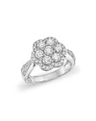 Bloomingdale's Diamond Flower Statement Ring In 14k White Gold, 1.50 Ct. T.w. - 100% Exclusive