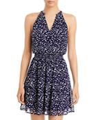 Aqua Abstract Print V Neck Dress - 100% Exclusive