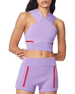 Herve By Herve Leger Stripe Bandage Crop Top
