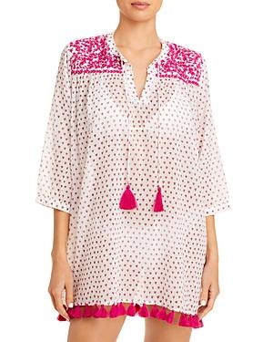 Roller Rabbit Seraphina Heart Print Swim Cover Up Tunic