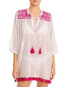 Roller Rabbit Seraphina Heart Print Swim Cover Up Tunic
