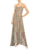 Theory Silk Leopard Print Maxi Dress