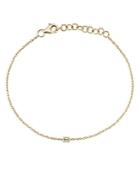 Moon & Meadow 14k Yellow Gold Diamond Baguette Chain Bracelet - 100% Exclusive