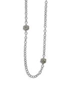 Lagos Sterling Silver & 18k Yellow Gold Love Knot Station Necklace, 32