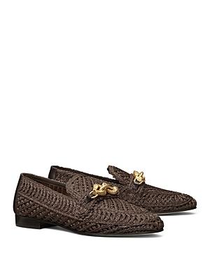 Tory Burch Women's Jessa Chain Detail Raffia Loafers