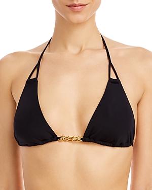 Pq Swim Gold-chain Triangle Bikini Top