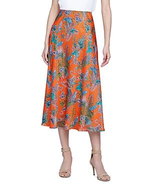 L'agence Clarisa Printed Bias Midi Skirt