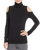 Michelle By Comune Edgewater Cold-shouler Turtleneck Top
