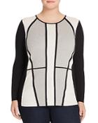 Nic And Zoe Plus Hourglass Color Block Top