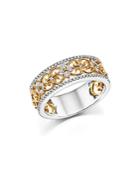 Diamond Band In 14k White And Yellow Gold, .12 Ct. T.w - 100% Exclusive