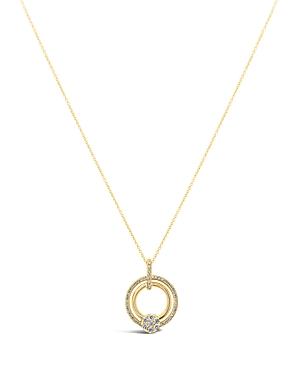 Hulchi Belluni 18k Yellow Gold Tresore Diamond Ring Pendant Necklace, 18