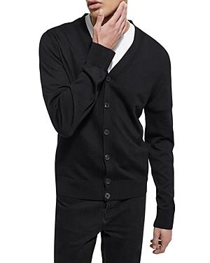 The Kooples Fine Merino Wool Slim Fit V Neck Cardigan