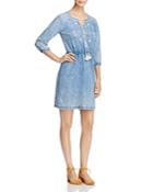 Design History Embroidered Chambray Peasant Dress