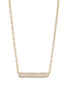 Nadri Frost Cubic Zirconia Pave Bar Necklace, 16-18
