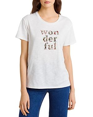 Gerard Darel Alix Embroidered Graphic Tee