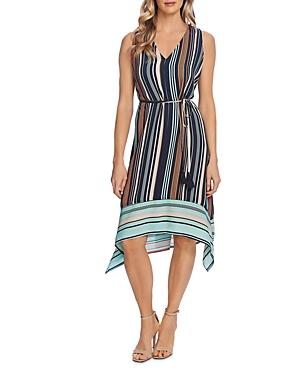 Vince Camuto Striped Belted Dress
