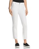 Aqua Cropped Scallop-hem Jeans In White - 100% Exclusive