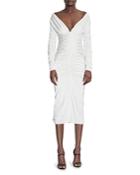 Et Ochs Vivian Gathered Midi Dress