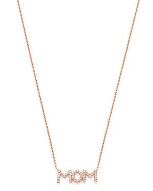 Bloomingdale's Diamond Mom Pendant Necklace In 14k Rose Gold, 17 - 100% Exclusive