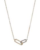 Bloomingdale's Diamond Accent Paperclip Necklace In 14k White & Yellow Gold, 0.05 Ct. T.w. - 100% Exclusive