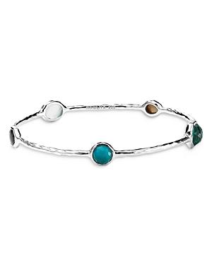 Ippolita Sterling Silver 925 Wonderland Multicolor Mother Of Pearl Doublet Bangle Bracelet