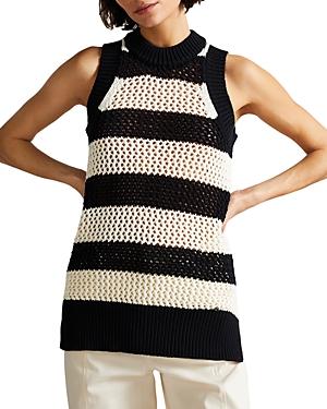 Ted Baker Heide Striped Open Knit Tank Top