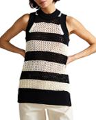 Ted Baker Heide Striped Open Knit Tank Top