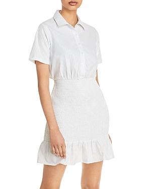 Aqua Striped Smocked Shirtdress - 100% Exclusive