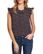 Cece By Cynthia Steffe Ditsy Floral Ruffle Top