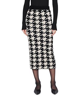 Anine Bing Reese Houndstooth Knit Skirt