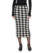 Anine Bing Reese Houndstooth Knit Skirt