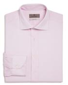 Canali Impeccable Mini Check Textured Regular Fit Dress Shirt