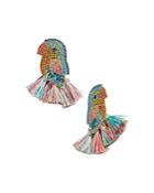 Baublebar Cayman Tasseled Parrot Stud Earrings