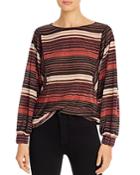 Status By Chenault Metallic Striped Top