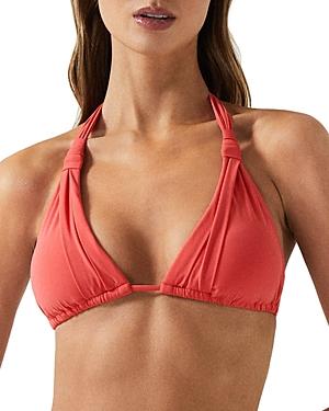 Reiss Annabella Knot Detail Triangle Bikini Top