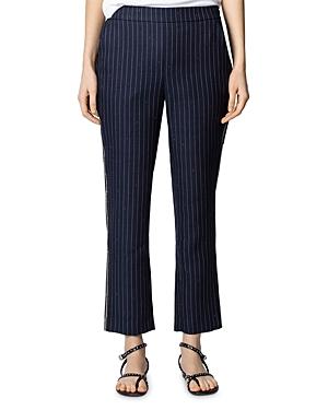 Zadig & Voltaire Porta Striped Rhinestone-embellished Pull-on Pants