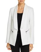 T Tahari Open-front Zip-detail Blazer