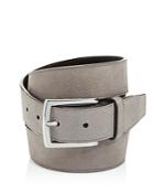 Cole Haan Large Grain Nubuck Belt With Stitched Edge
